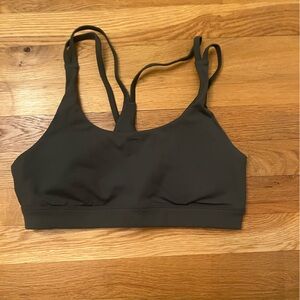 ALO Yoga Airbrush Suspension Sports Bra in Dark Cactus